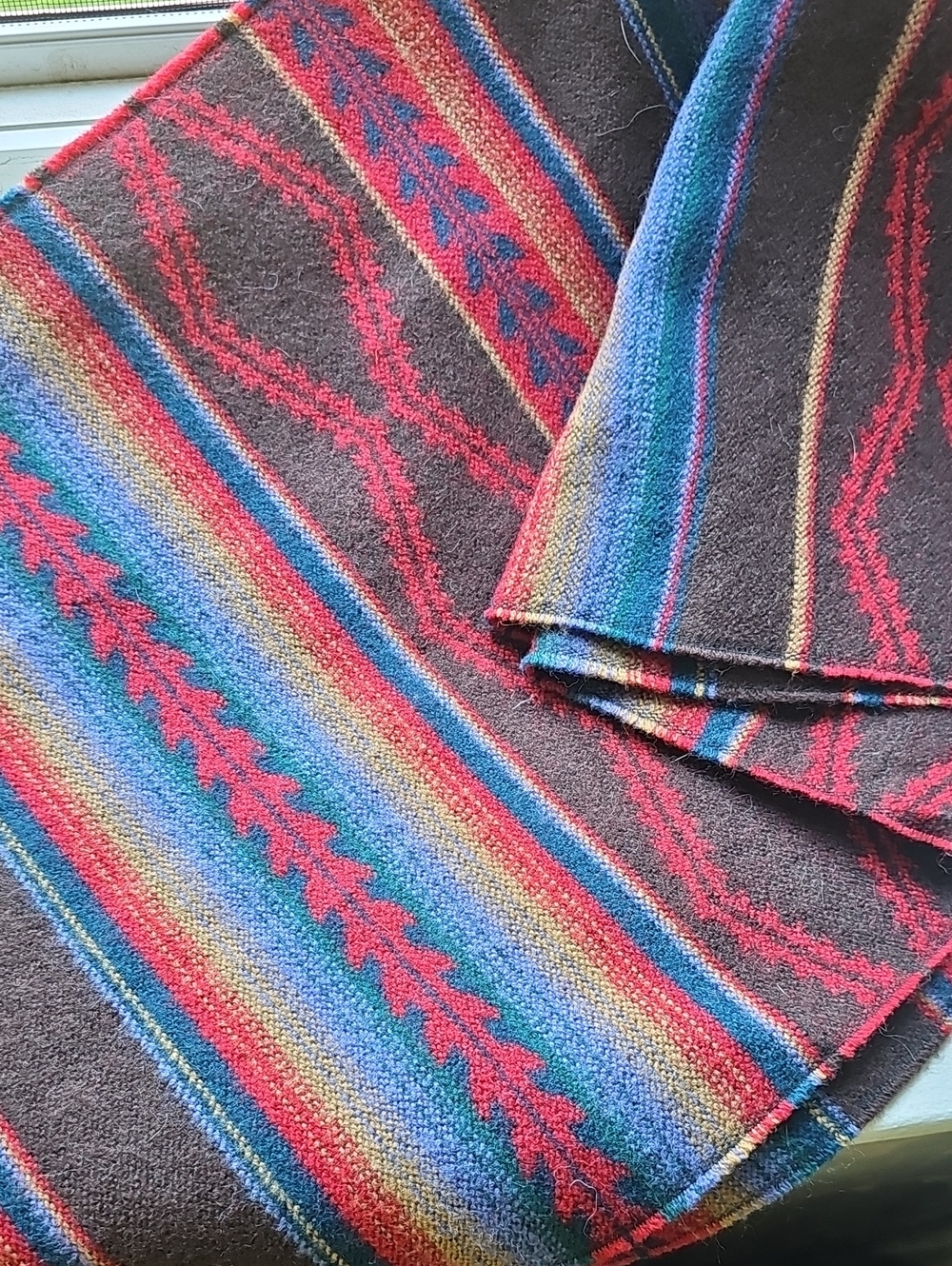 Colorful Soft Wool Striped Scarf - Picture 5 of 5